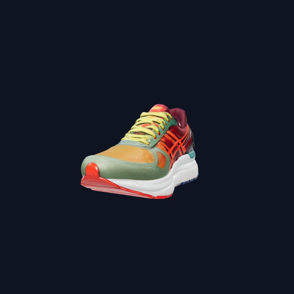 Dynamic Running Shoe Model Pack with Bold Colors and Sleek Silhouette